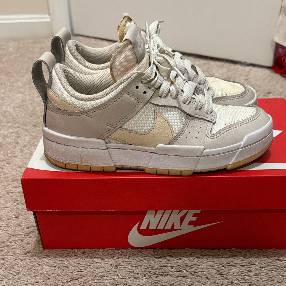 W Nike Dunk Low Disrupt Sail/Pearl White-Desert Sand